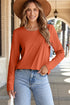 Asymmetric Exposed Seam Detail Drop Shoulder Crew Neck Pullover Top